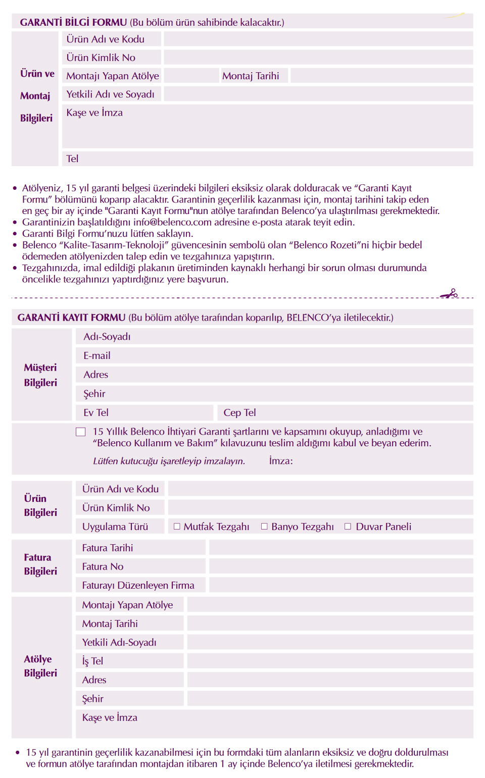 Garanti Belgesi Örneği Garanti Belgesi Örneği